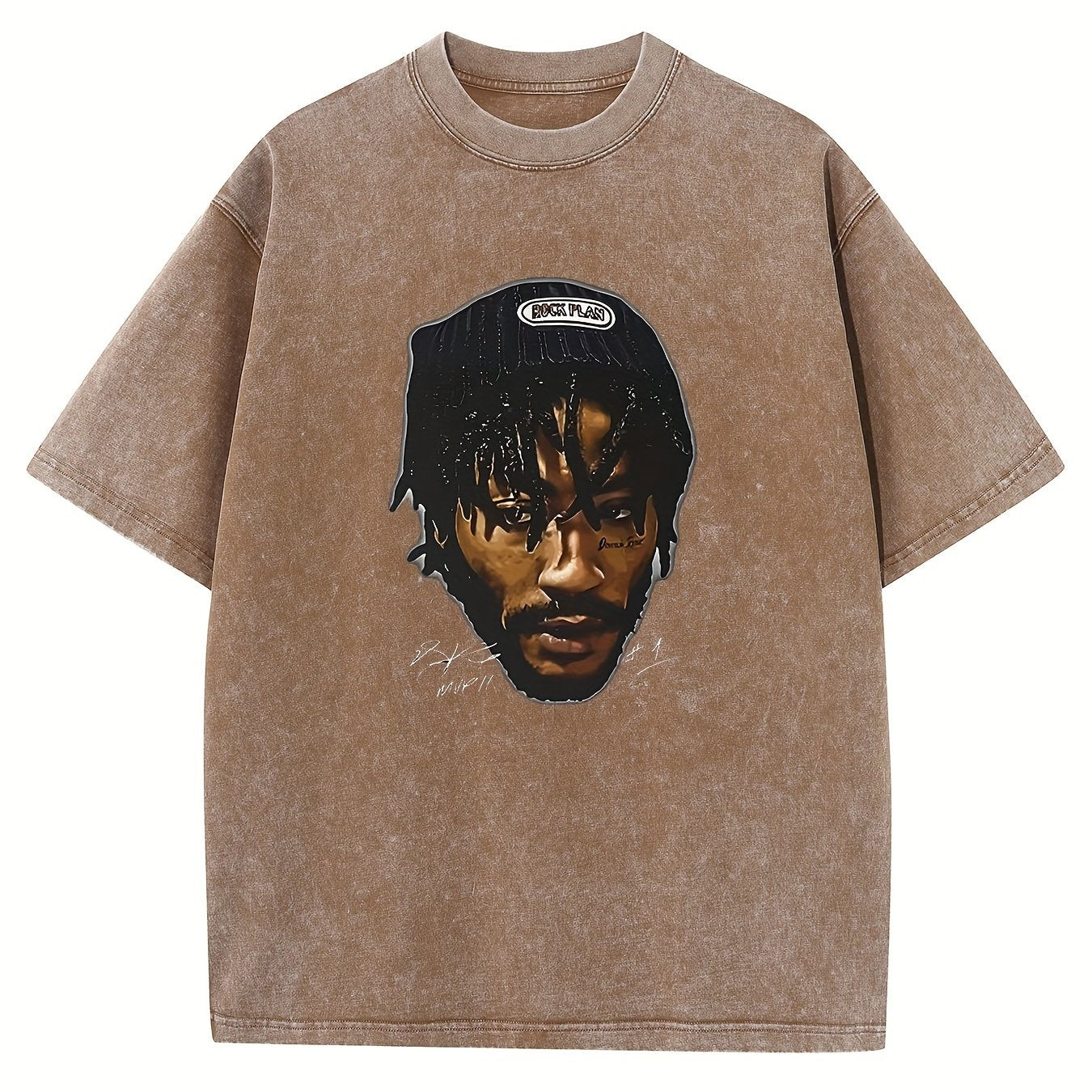 Derrick Rose Print, Men's Comfortable Wash Cotton Short-sleeved Crew Neck T-shirt, Summer Outdoor Men's Wear