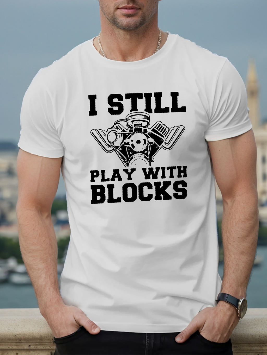 Men's short-sleeved T-shirt soft cotton t-shirt casual loose fitness sports summer fashion pattern printing men's wear