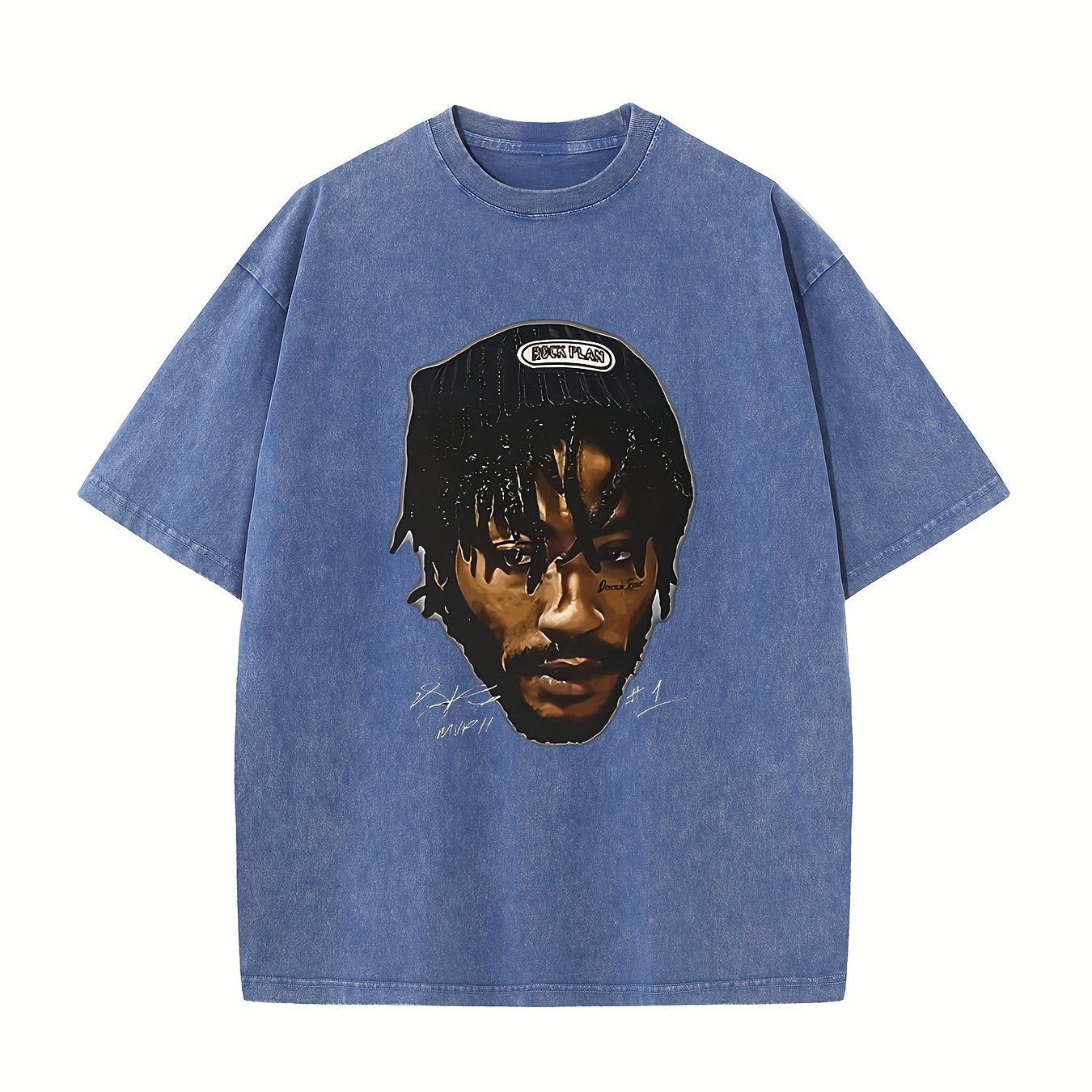 Derrick Rose Print, Men's Comfortable Wash Cotton Short-sleeved Crew Neck T-shirt, Summer Outdoor Men's Wear
