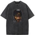 Derrick Rose Print, Men's Comfortable Wash Cotton Short-sleeved Crew Neck T-shirt, Summer Outdoor Men's Wear