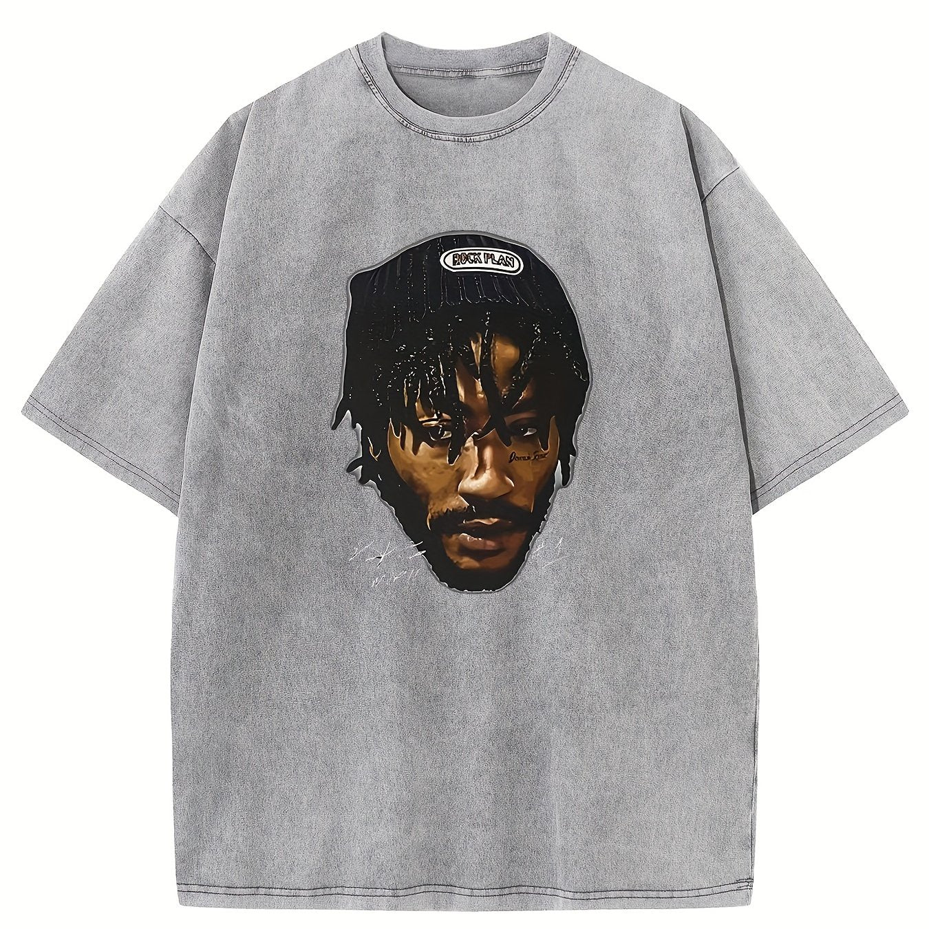 Derrick Rose Print, Men's Comfortable Wash Cotton Short-sleeved Crew Neck T-shirt, Summer Outdoor Men's Wear