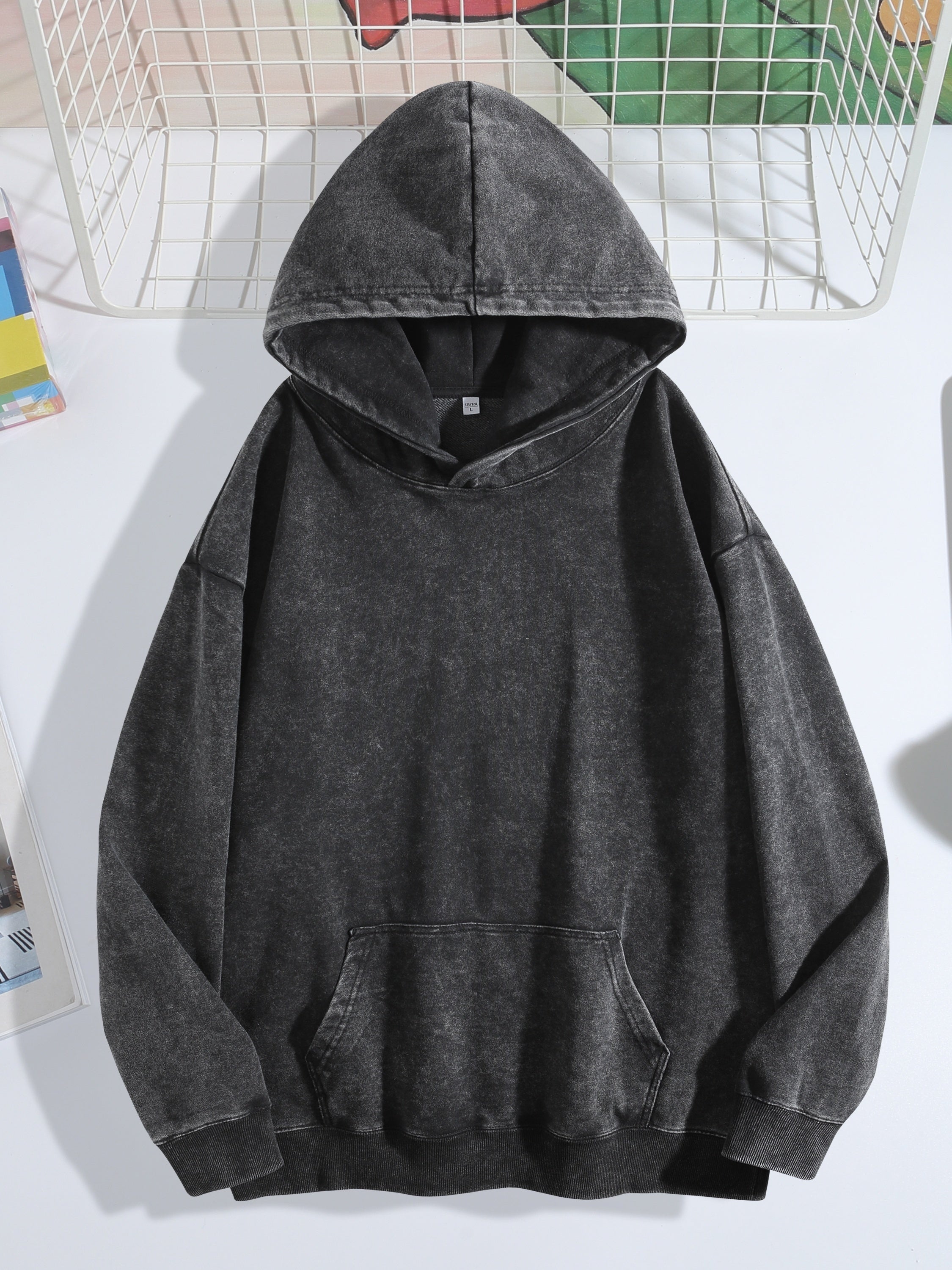 Autumn And Winter Hoodie, Daily Scene Can Be Used, Solid Color Wash To Make Old Round Neck Pullover Hooded Cordless Top, Fashion Men's Wear, Hoodie