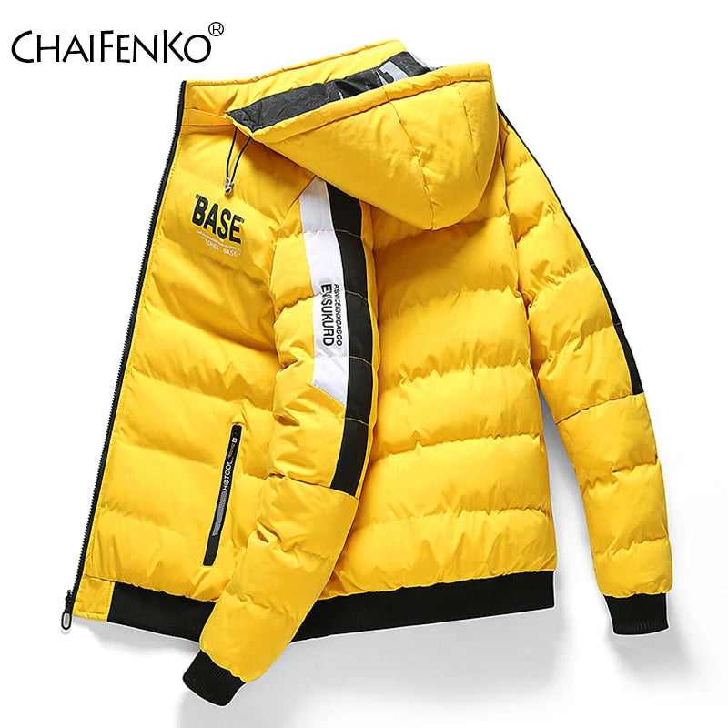 Winter Men Fashion Keep Warm Hooded Tops Outdoors Loose Comfort Versatile Double Sided Wear Parka New Fashion Casual Solid Coats