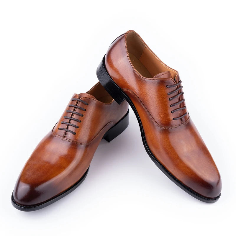 Elegant Men Leather Dress Shoe Sapato Social Masculino Party Office Suit Matches Comfortable Handcrafted Business Man's Footwear