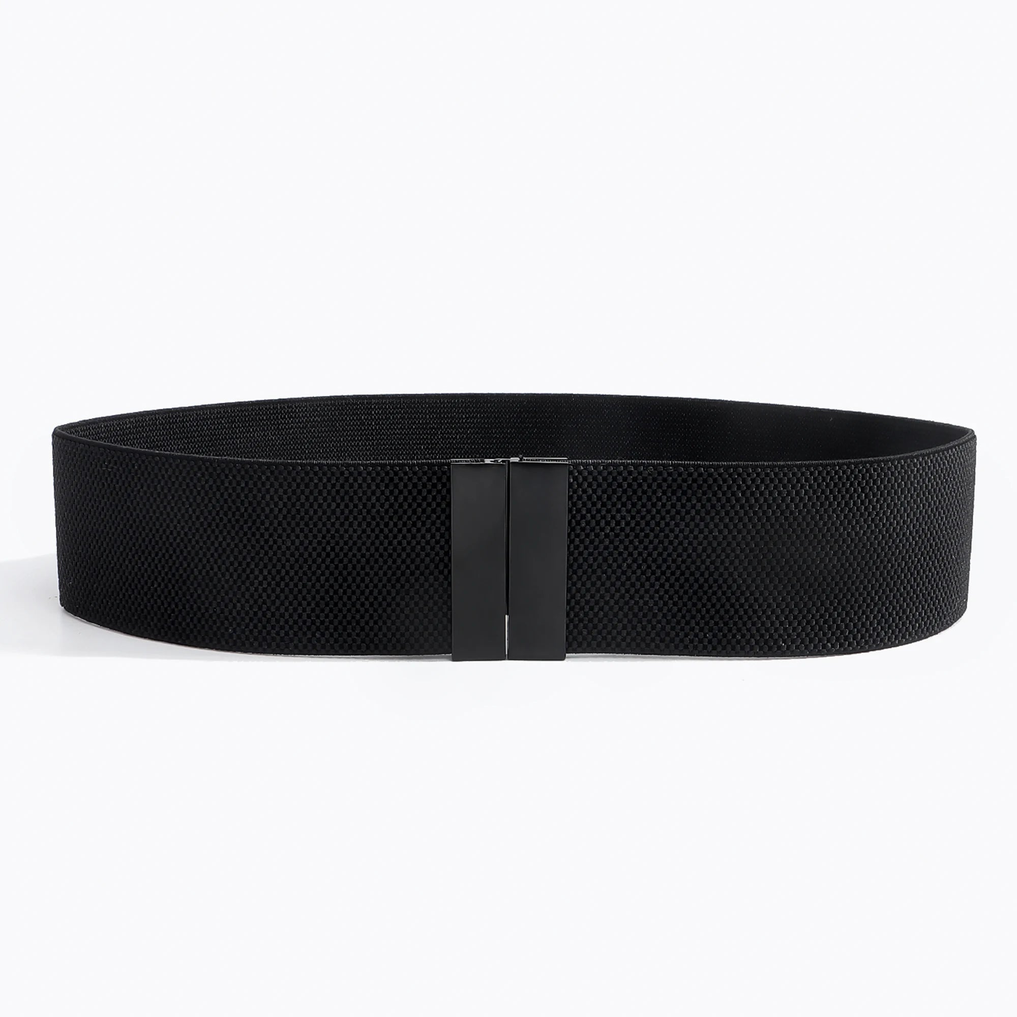 High Quality Belts for Women Black Waist Elastic Ladies Band Round Buckle Decoration Coat Sweater Fashion Dress Rice White