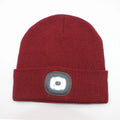 Winter Men Beanie Hat with LED Light Rechargeable Knitted Hat for Woman Cap Night Running Fishing Riding Sports Teenager Beanies